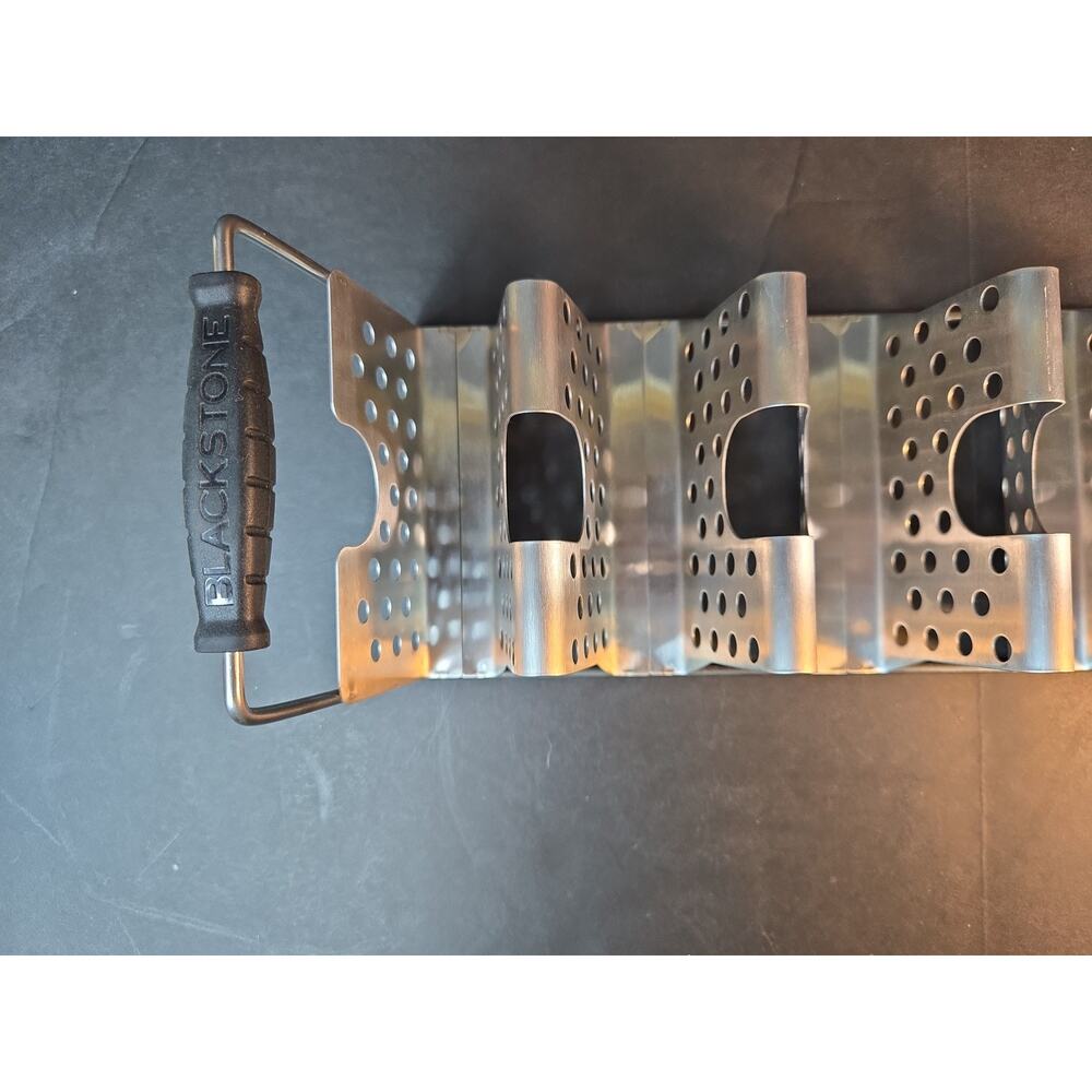 Blackstone Griddle Grill Taco Holder Rack Stainless Steel 4-Slot with Handles - Picture 3 of 10